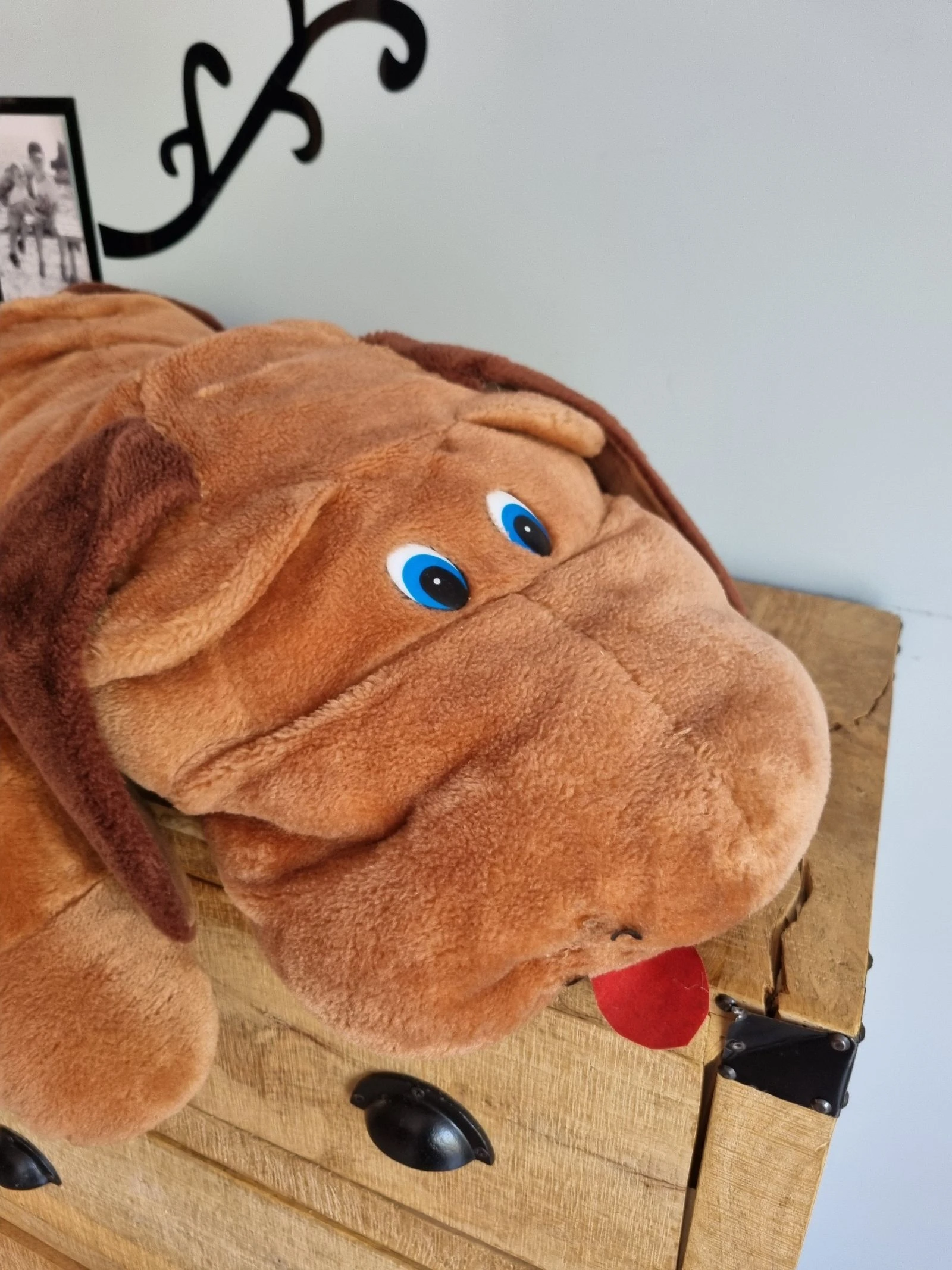 Grote pluche hond Vintage – Franse productie (Échauffour) 75 cm – photo 2